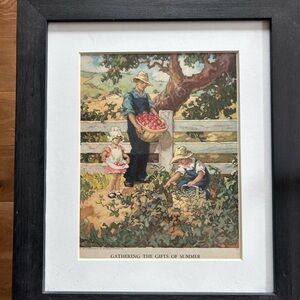 Framed Art Print - Gathering the Gifts of Summer 21.5” x 18.5”